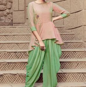 Designer Peplum Kurti with Dhoti Pants